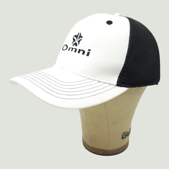 Omni Embroidered Logo Mesh Perfect Fit Fitted L/XL Cap Trucker Baseball Hat - Picture 2 of 12